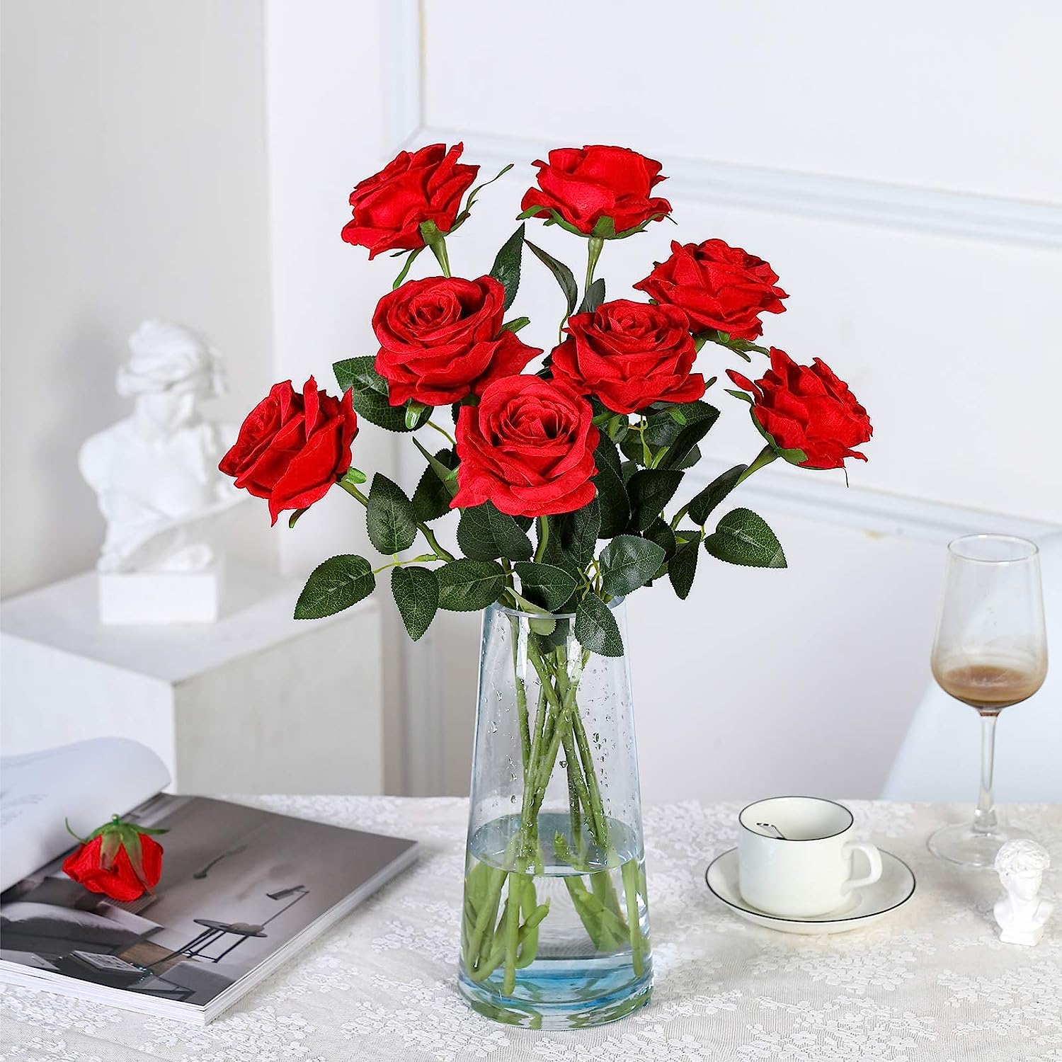 12 Stück künstliche rote Rosen – Florist Supply Bulk Bewertung und Preis
